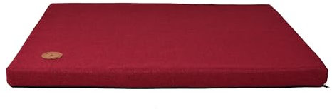 BORN2REST Bettmatte Matratze für Hunde und Katze waschbar Bunte Hundematte Hundekissen Matten Demi-Matratze Hundsofa S-XL (Rot, M (70 x 60 x 3cm))