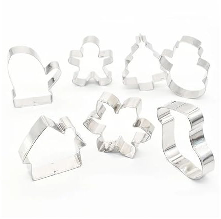 WHYTQ home life 5Pcs/set Christmas Cookie Cutter Gingerbread Xmas Tree Mold Christmas Cake Decoration Tool Gift DIY Baking Biscuit Mould Christmas(Set3)