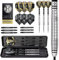 Harrows Combat Dartpfeil-Set mit 90% Wolframstahlspitze, 21 g bis 30 g, alle Gewichte erhältlich, riesiges 17-teiliges Paket mit Ersatzschäften, Prime Flights und Reiseetui (23 Grams)