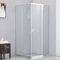 Megistore | Box doccia in cristallo temperato 6mm trasparente con maniglie e profili cromati porte scorrevoli apertura angolare (70x90cm)