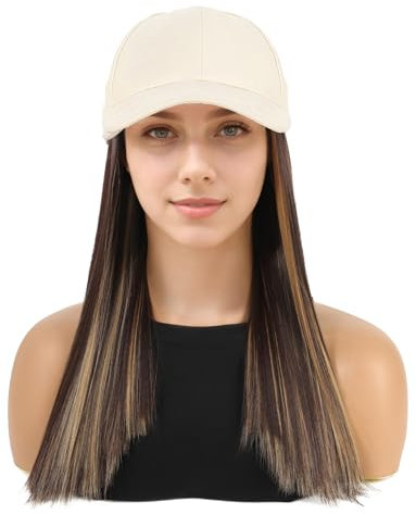 Elegante Perücken Kombi Verstellbarer mit Kappen Gerade Fester Frisur, Hochwertiger für Damen