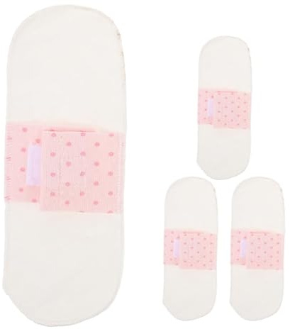 VALICLUD Waschbare Wiederverwendbare Slipeinlagen Aus Baumwolle 7.87X2.95In Weiche Atmungsaktive Menstruationseinlagen Für Wochenbett Schwangerschaft Und Periodenunterwäsche 4 Stück