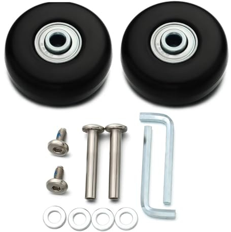 IZHAOGJING Kofferrollen Ersatzrollen, Kofferrollen 1Set Leise Schiebe Reisegepäck Räder Rollen Reparatur Koffer Teile Achsen Achsen Reparatur Kit Dia.40/45//50/60/70/75/80/90/100(75mmx24mm)