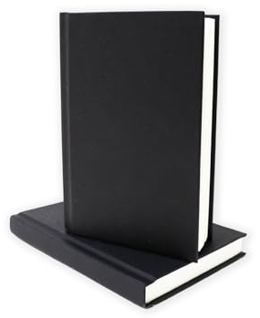 Artway Studio A6 Hochformat Hardcover-Skizzenbuch, 170g/m² Zeichenpapier | 46 Blatt (92 Seiten) - Schwarzes Hardcover - Bleistift, Kohle, Pastell & Tusche - A6 Reise-Zeichenblock Doppelpack