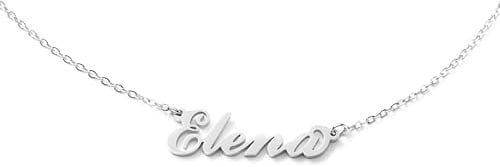 MAPIMANIA - Namenskette personalisiert farbe Silber, Halskette Damen aus Edelstahl, Geburtstagsgeschenke für Frauen