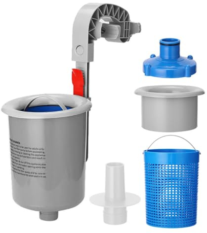 Skimmer pour Piscine moulue – Skimmer de Flottante avec Panier Amovible, Outil de Nettoyage, Cadre Tubulaire en métal et piscines gonflables | Pièces de Rechange Collecteur Automatique de