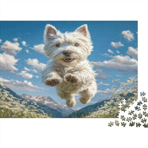 Lustiger Welpe 1000 Teile Hund Puzzle Papier für Erwachsene Gehirntraining Entspannung Wanddeko 70x50cm/1000pcs
