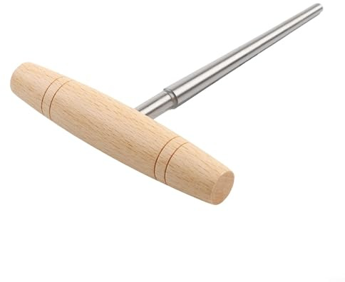 Alésoir professionnel en acier inoxydable pour violoncelle – Outil d'élargissement de trou ergonomique avec poignée en bois