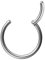 Piercingfaktor Universal Piercing Segmentring Scharnier Clicker Segment Ring Septum Tragus Helix Ohr Nase Lippe Brust Intim Silber 1.2mm x 16mm