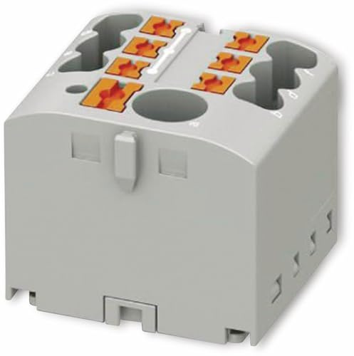 PHOENIX CONTACT PTFIX 6/6X2,5 GY Verteilerblock, Grundklemme mit Einspeisung, Grau, 10 Stück