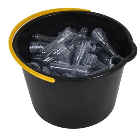 BURI 10x Petlinge 10,5cm ohne Deckel Geocaching PETling Flaschenrohling PET Rohling