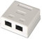 ROSETA DE SUPERFICIE AISENS RJ45 CAT6 UTP 2XTOMAS BLANCO A139-0302