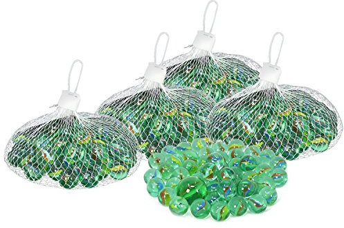 com-four® 255-teiliges Glasmurmelset - Glas-Murmeln zum Spielen und Sammeln - Spiele-Klassiker für drinnen und draußen (255-teilig - Murmeln)