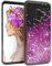 EAZY CASE Hülle kompatibel mit Samsung Galaxy S9 Schutzhülle mit Flüssig-Glitzer, Handyhülle, Schutzhülle, Back Cover mit Glitter Flüssigkeit, aus TPU/Silikon, Transparent/Durchsichtig, Lila