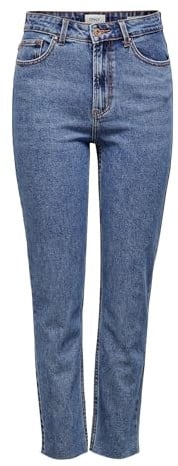 ONLY NOS Damen 15171549 Straight Jeans,, per pack Blau (Dark Blue Denim Dark Blue Denim), 40/L34 (Herstellergröße: 31)