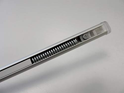 easy Varilla Extensible de Resorte con Ajuste de Tornillo, Metal, Plateado, 27-40 cm