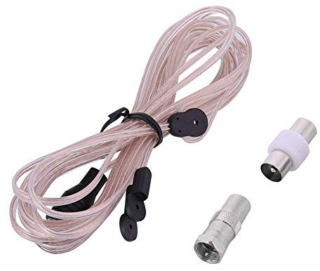 FM Indoor Dipole Antenna for HDTV Digital TV - FM Radio Receiver Aerial with TV Female Connector for Home Use