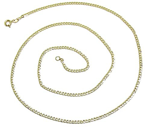 never say never Panzerkette aus 18-karätigem Gelbgold, 60 cm, für Herren, 2,00 mm Dicke und 4,00 g 18-karätiges Gold.