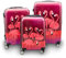Berwin® Design Koffer Reisekoffer Trolley Hartschalenkoffer Polycarbonat mit 4 Rollen als Set (Flamingo, 3er Set (M/L/XL))
