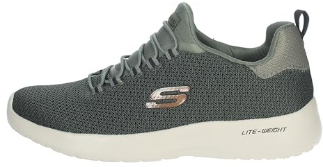 Skechers Men's Dynamight Trainers, Olive Mesh/Trim, 13 UK