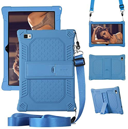 RLTech Funda para Teclast P20HD/Teclast M40 Pro, Silicón Ligera Carcasa Antideslizante con Soporte para los niños para Teclast P20HD/Teclast M40 Pro (Azul Oscuro)
