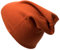 MayTree Kaschmirmütze Damen mit Rand, einfarbige Mütze aus 100% Kaschmir, Kaschmir-Beanie Unisex für Damen und Herren(Orange)