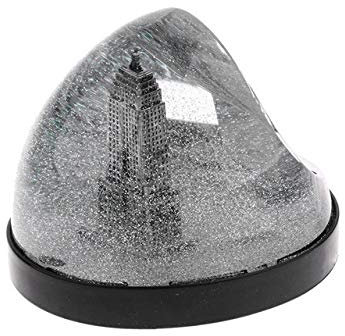 LIJUCAI 9cm berühmte Gebäude Schneekugel Stifthalter Handwerk Ornament für Home Shelf Schreibtisch Tisch -, Silber, China