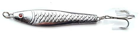 Generic Silver Minnow Lure - Chrome Finish, 60g, 1 Piece, Sea Fishing Lure for Mackerel, Bass