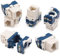 Greluma 6 Pièces CAT6 Prise Keystone sans Outil, Prises RJ45 Femelles 180 degrés pour Plaques Murales