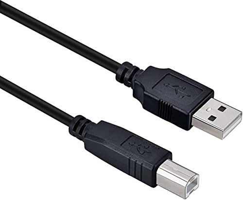 USB B MIDI Cable 10 Feet Compatible with MOOER GE150 GE200 GE300,Headrush Gigboard,Line 6 HX Stomp,HX Stomp XL,HX Effects,FBV 3,POD HD PRO X,POD Go Multi-Effects Guitar Pedal USB Cable USB 2.0 Cord