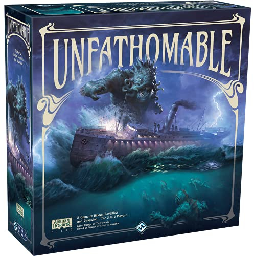 FFG Fantasy Flight Games, Unfathomable, Board Game, Ages 14+, 3-6 Players, 120-240 Minutes Playing Time, FFGUNF01, Black