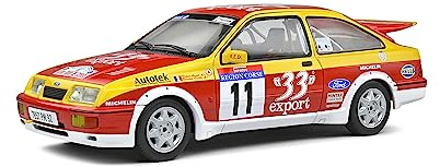Solido 421181000 1:18 Ford Sierra Cosworth #11 rot/gelb, Modellauto, Die-Cast-Fahrzeug