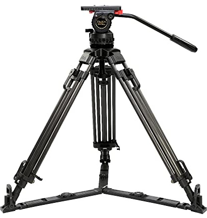 TERIS V15T 70 pulgadas profesional de carbono trípode kit video videocámara trípode w/fluido cabeza carga 15 kg 100 mm tazón para vídeo ENG cámara