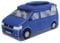 BRISA VW Collection - Volkswagen Neopren Universal-Schmink-Kosmetik-Kultur-Reise-Apotheke-Tasche-Beutel im T5 Bulli Bus Design (Blau/Groß)