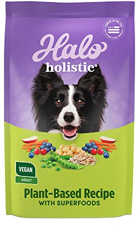 Halo Holistic Adult Dog Vegan Plant-Based Recipe with Superfoods 3.5 lb Bag