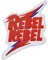 David Bowie - Aufnäher zum Aufbügeln Rebel Rebel - Baumwolle (Einheitsgröße) (Weiß/Rot)