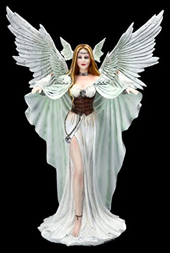 Engel Figur mit weißen Tauben Welcome to Heaven 43 cm | Statue