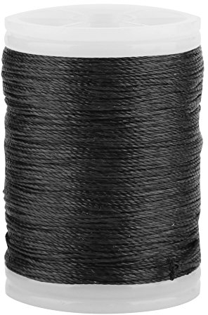 KIMISS Corda per Arco Bcy Filo per Servire Fibra di Nylon 400D 120M Corda in Nylon Resistente Filo per Servire Corda per Arco Forniture per Tiro con L'Arco (Nero Bianco) (Nero)