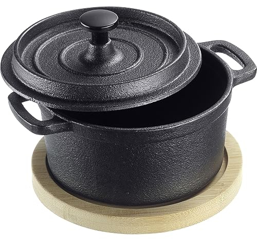 Westmark Olla de hierro fundido Tapas + Friends – para todo tipo de cocinas, incluidas inducción y grill, incluye esterilla, 250 ml