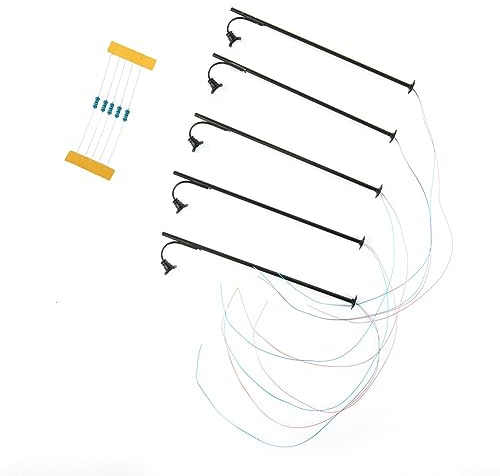 Modelleisenbahn Lichter, 5x Modelleisenbahn Lichter Gitter Mastlicht 6060 Spur H0 Bausatz Plattformleuchte LED Modelleisenbahn Licht
