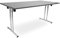 Besprechungstisch klappbar, Klapptisch Gestell Chrom gerader Fuß, Schreibtisch Maße 140x80 oder 160x80cm, Konferenztisch platzsparend stapelbar, hauseigene Fertigung (Anthrazit, 140 x 80 cm)