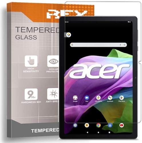 REY Pellicola salvaschermo per Acer ICONIA Tab P10 10,4, Pellicole salvaschermo Vetro temperato, di qualità Premium Tablet