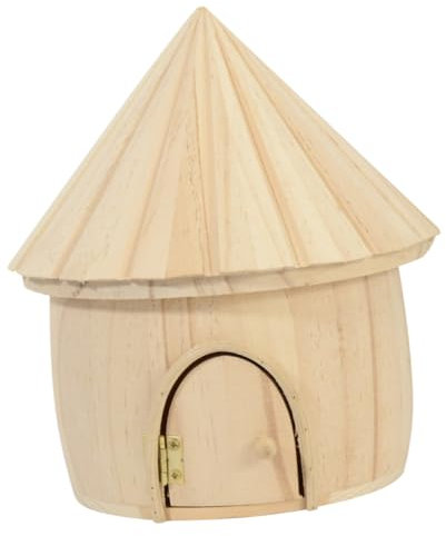 PartyKindom Holzhaus Aufbewahrungsbox Kreative Holzdekoration Für Schreibtisch Kinderzimmer Wohnräume Langlebig Stilvoll Vielseitig Einsetzbar Als Fotorequisiten Accessoire