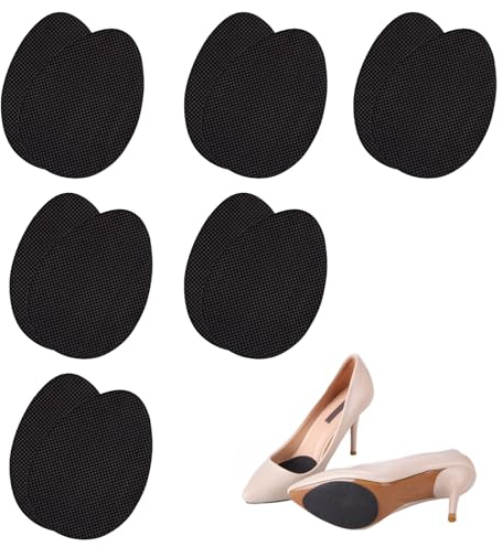 12 Stück Anti Rutsch Sohle Pads, Selbstklebend Rutschfeste Schuh-pads, Schuhsohlen-Anti-Rutsch-Griffe, Schuhboden- und Fersengeräuschreduzierungsaufkleber und -Schützer, Schwarz