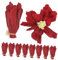 TEHAUX 10st Blumenstrauß Aus Krepppapier Hängende Papierblumen Boho-rouge-blumen Bunte Seidenpapierblumen Boho Staubige Rose Wandblumen-hintergrunddekor Hintergrundpapier Rot Hochzeit