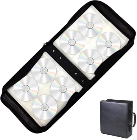 Lyricalist Disc CDs Carry Case - Disc Organizer Portable CDs Holder,CDs Holder Case Storage Collection Bag with Handles for CDs Or DVDs