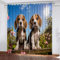JIARAO Vorhänge mit Ösen 2er Set Blickdichte Vorhänge Hund Verdunkelung Vorhänge Wohnzimmer Modern Gardinen Tierthema Scheibengardinen mit Schlaufen 183 x 214 cm BxH