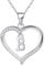 Cosie Lily Silver Necklaces for Women Heart Initial Necklace Sterling Silver Necklace Letter Necklace B Name Pendant Jewellery for Women,Initial Necklaces for Girls Gifts for Girls Birthday Presents