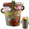 Zestvria Face Pots Head - Quirky Plant Pots, Abstract Face Flower Pot | Colorful Funny Planter, Abstract Face Head Planter with Handles, Creative Resin Head Flower Pots for Garden and Home