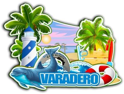 Varadero Kuba Magnet Kühlschrankmagnet Holz 3D Sehenswürdigkeiten Reise Sammlerstück Souvenirs Dekoration handgefertigt -4508